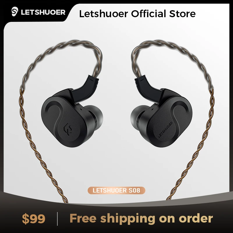 سماعات أذن هيفي HiFi Letshuoer S08