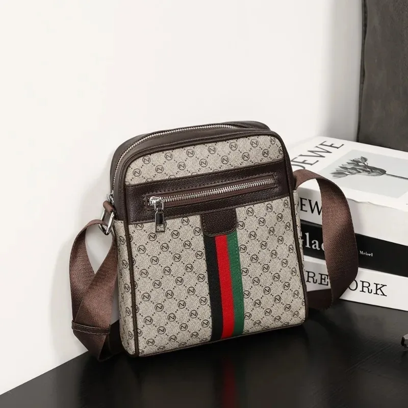 Men’s Luxury Plaid Crossbody Bag