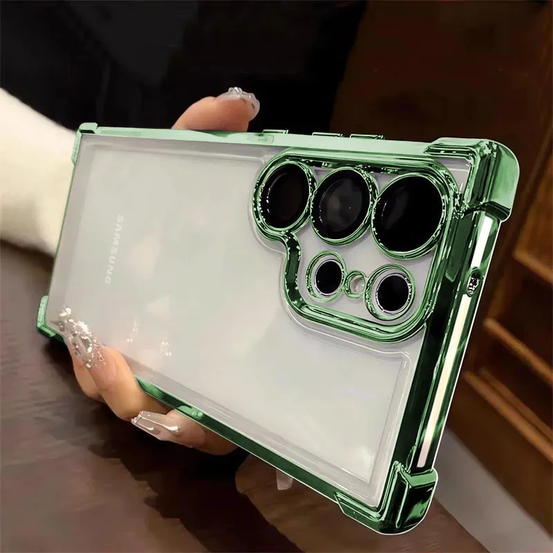 Luxury Plating Shockproof Clear Case for Samsung