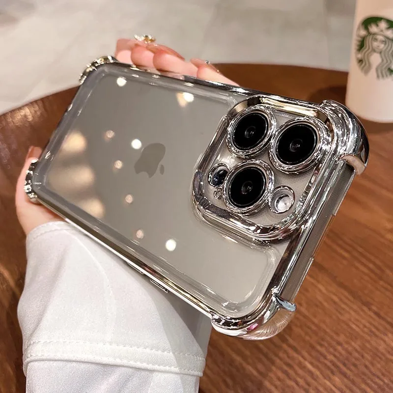 Luxury Shockproof Clear Phone Case for iPhone