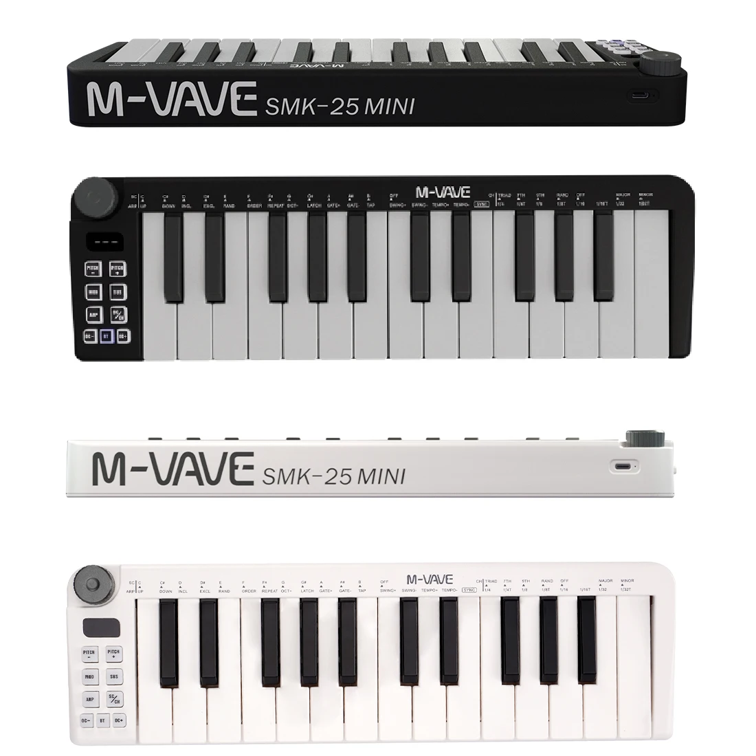 لوحة مفاتيح MIDI صغيرة قابلة للشحن