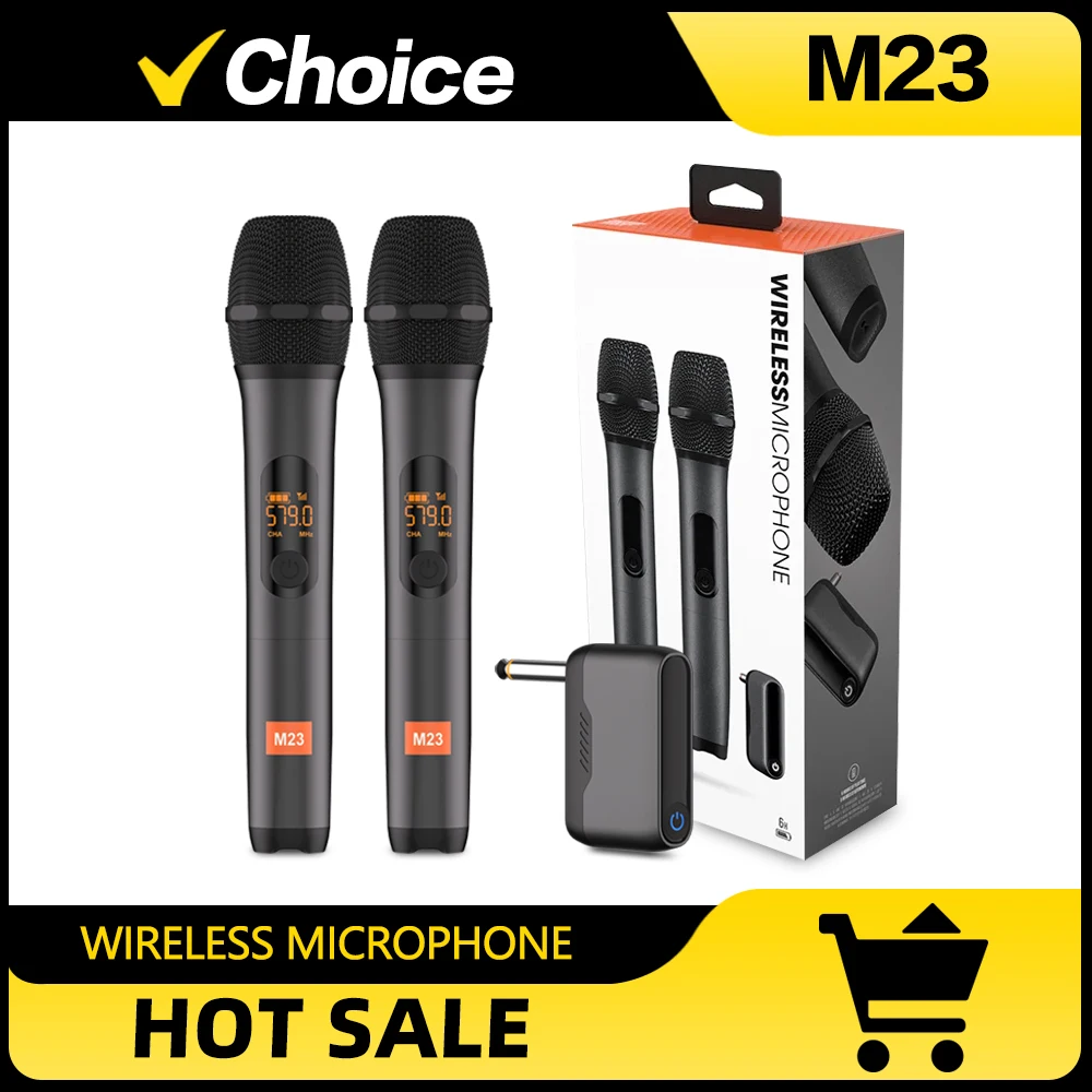 ميكروفون لاسلكي M23 UHF للكاريوكي