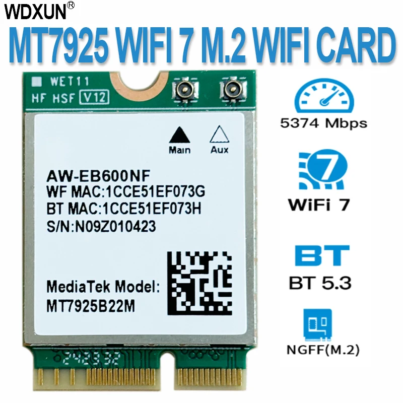 بطاقة M2 MT7925 واي فاي 7 بلوتوث 5.3