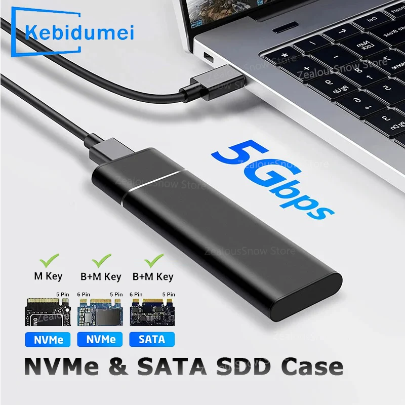 محول SSD خارجي مزدوج بروتوكول M2