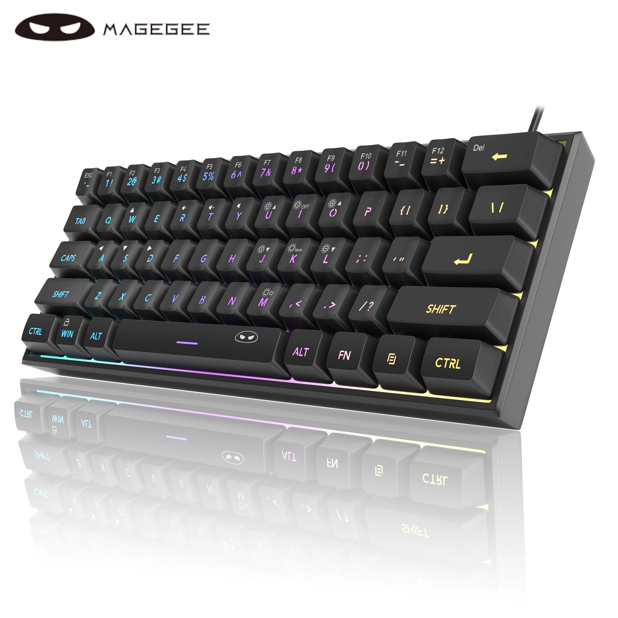 لوحة مفاتيح ألعاب MageGee مدمجة مع إضاءة RGB