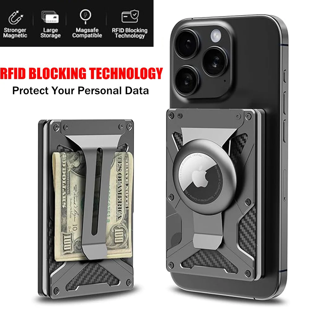 RFID Blocking Magnetic Phone Wallet