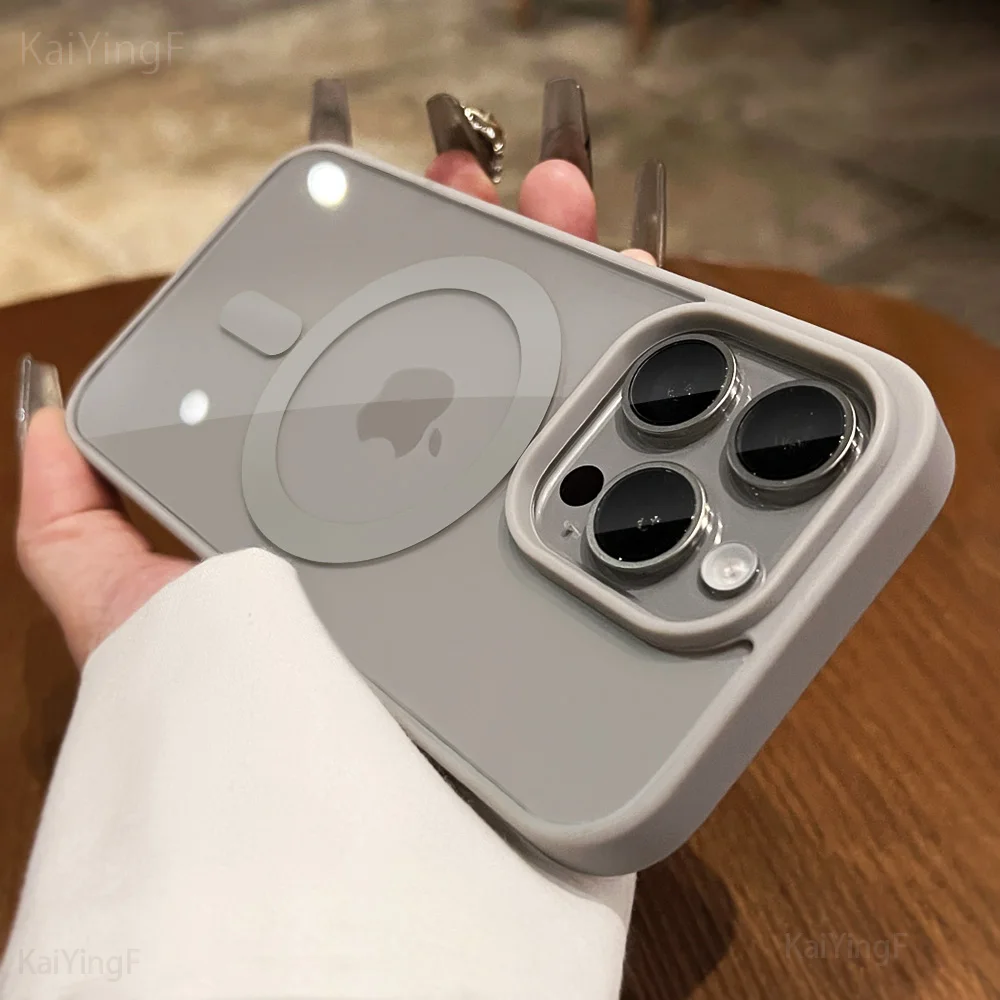 حافظة شفافة فاخرة لهاتف آيفون Magsafe