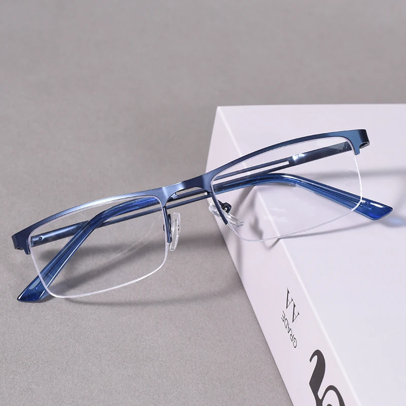 Men’s Half Frame Blue Light Reading Glasses