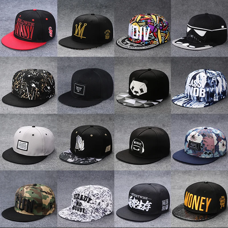 Adjustable Flat Brim Baseball Cap