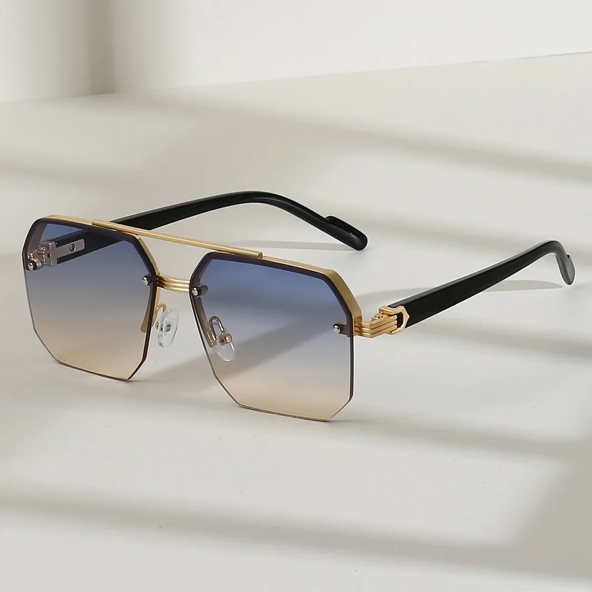 Men’s Retro Square Metal Sunglasses