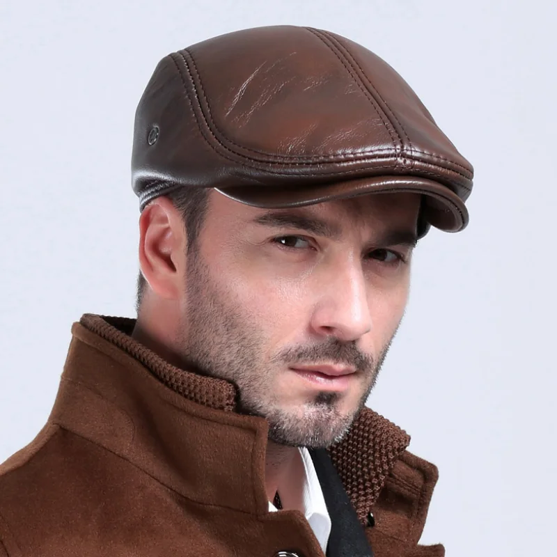 Men’s Genuine Leather Winter Outdoor Hat