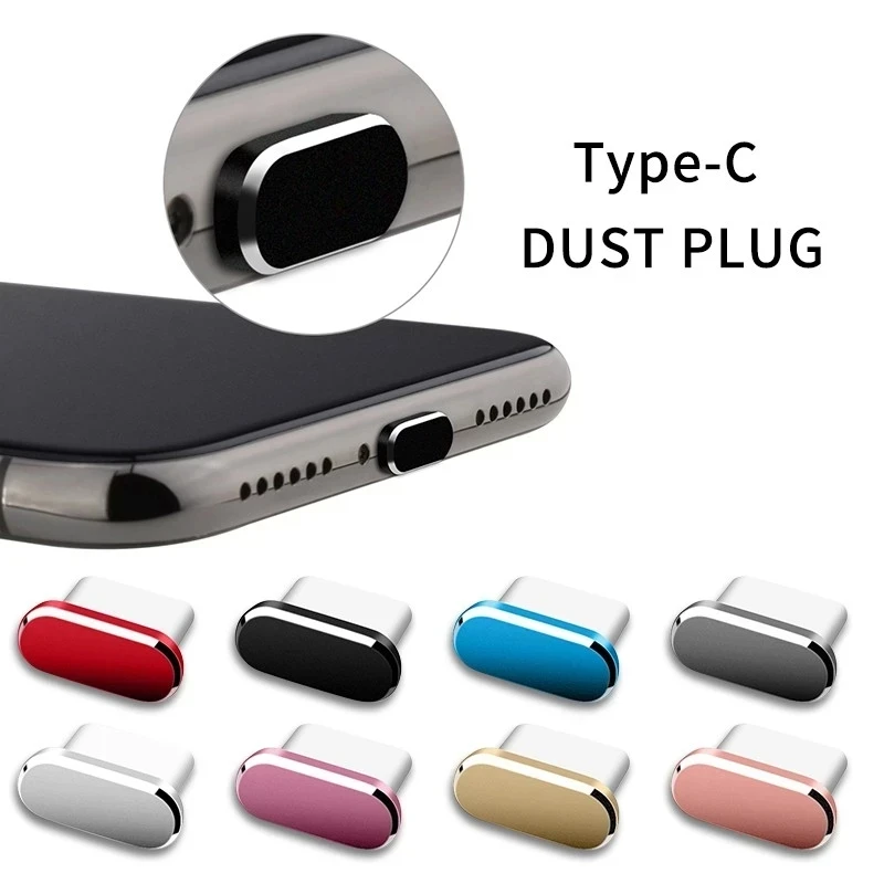 Metal Type C Dust Plugs for Smartphones