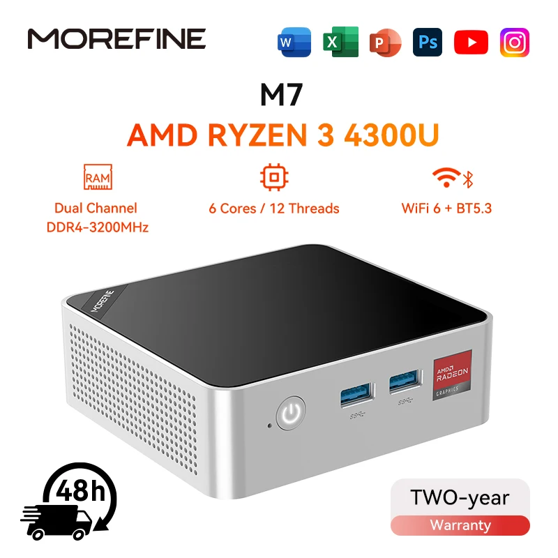 كمبيوتر مكتبي MOREFINE Mini PC M7