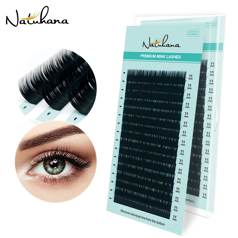 رموش NATUHANA الاصطناعية ذات الصفوف الستة عشر