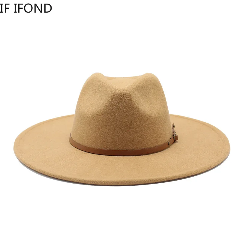 Classic Wide Brim Wool Fedora Hat