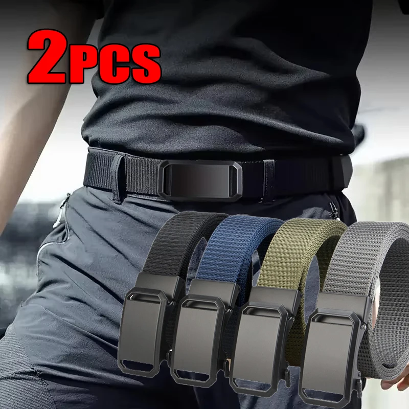 Durable Automatic Buckle Tactical Canvas Belt