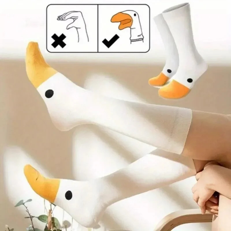 Funny Crazy Goose Head Casual Socks