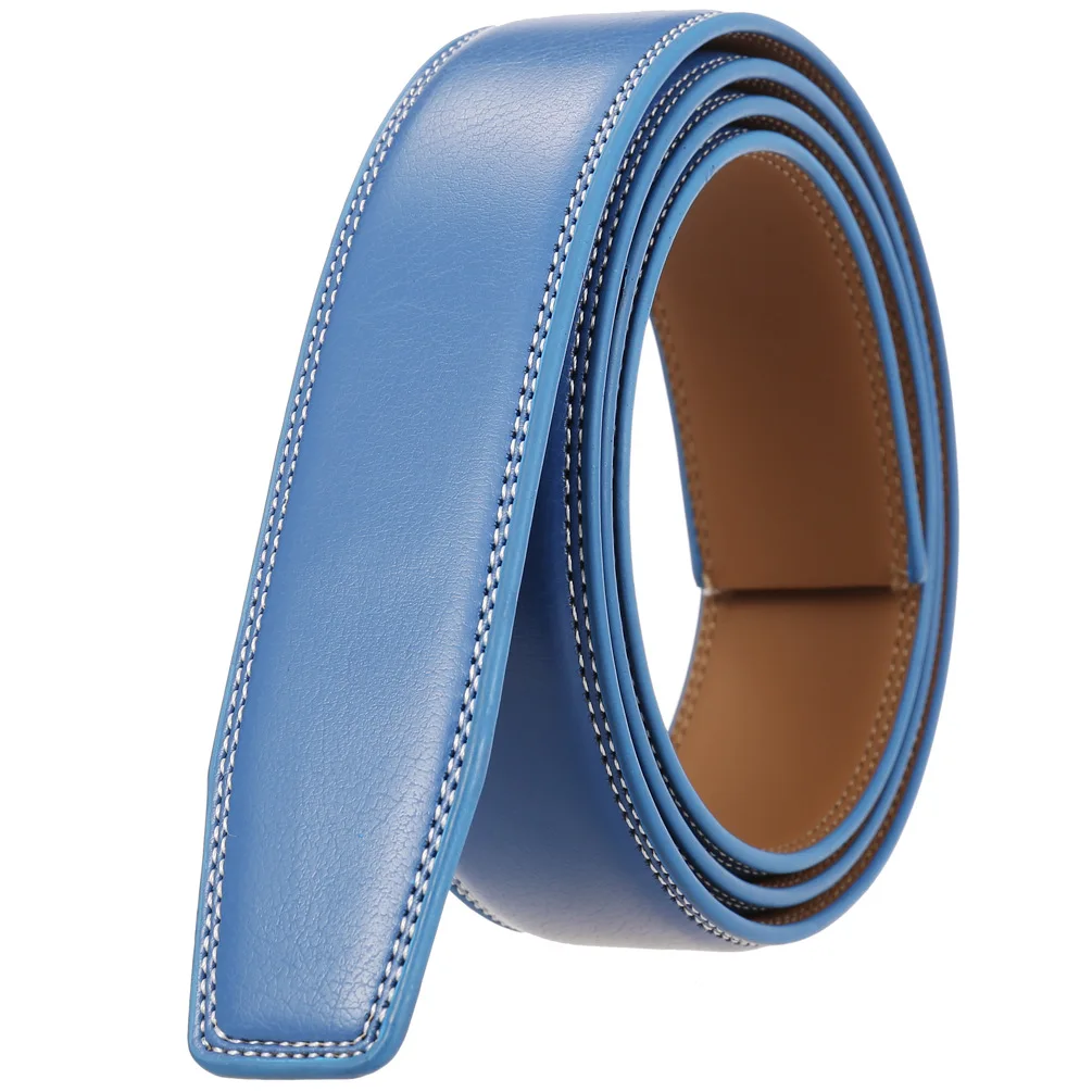 Genuine Leather Men’s Belts – No Buckle