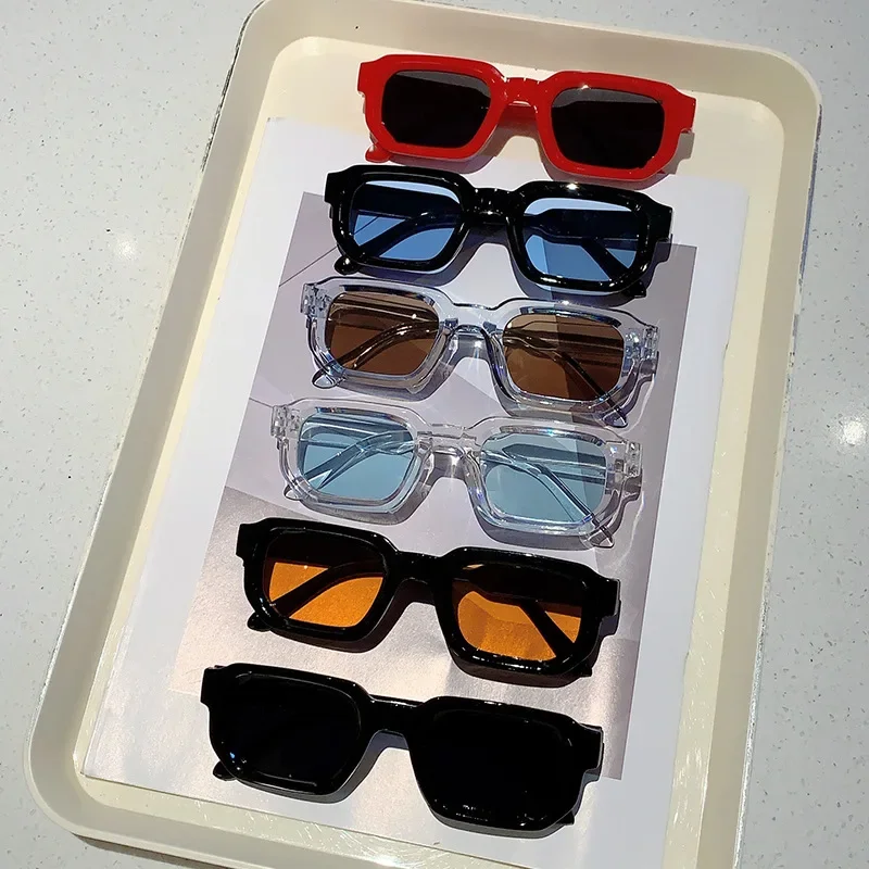 Retro Rectangle Frame Sunglasses for Men