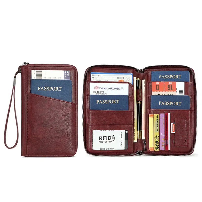 Multifunctional PU Leather RFID Wallet
