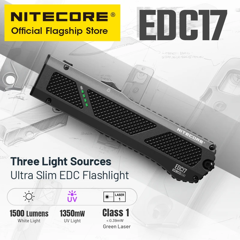 مصباح NITECORE EDC17 القابل لإعادة الشحن