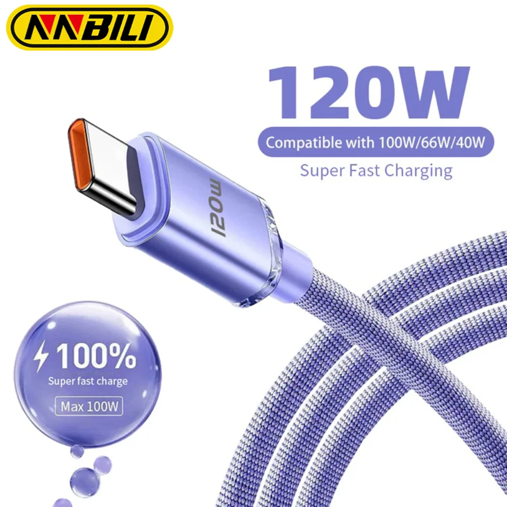 120W Fast Charge USB Type C Cable