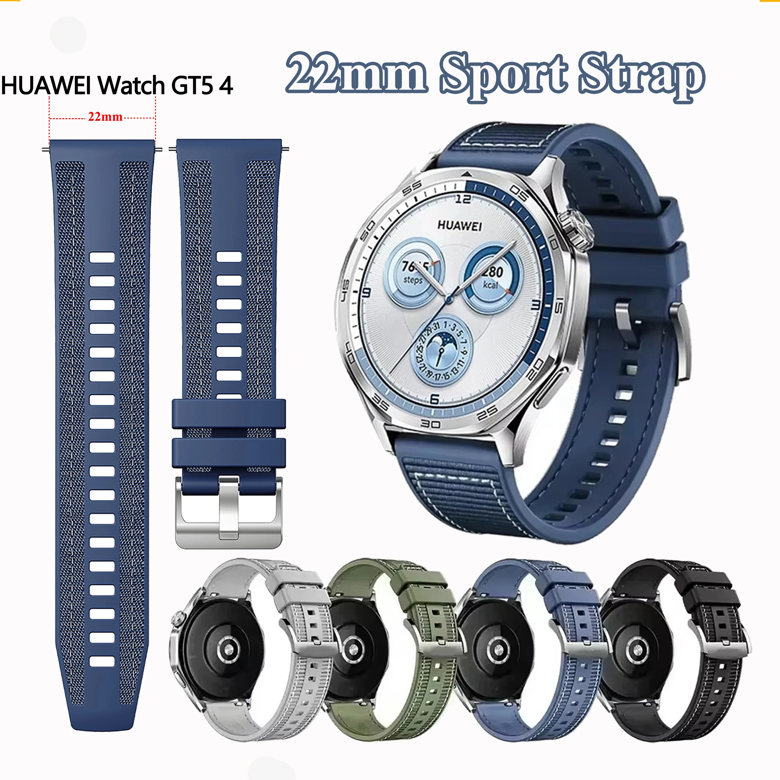 أحزمة نايون 22مم لساعة HUAWEI WATCH GT5