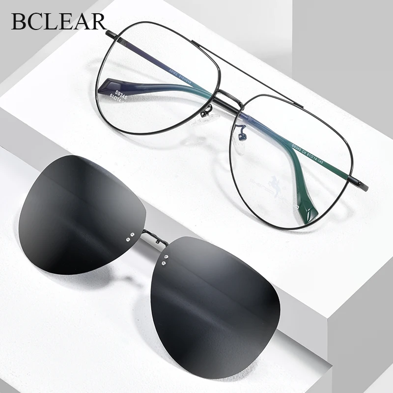 Polarized Clip-On Fashion Eyeglasses for Men