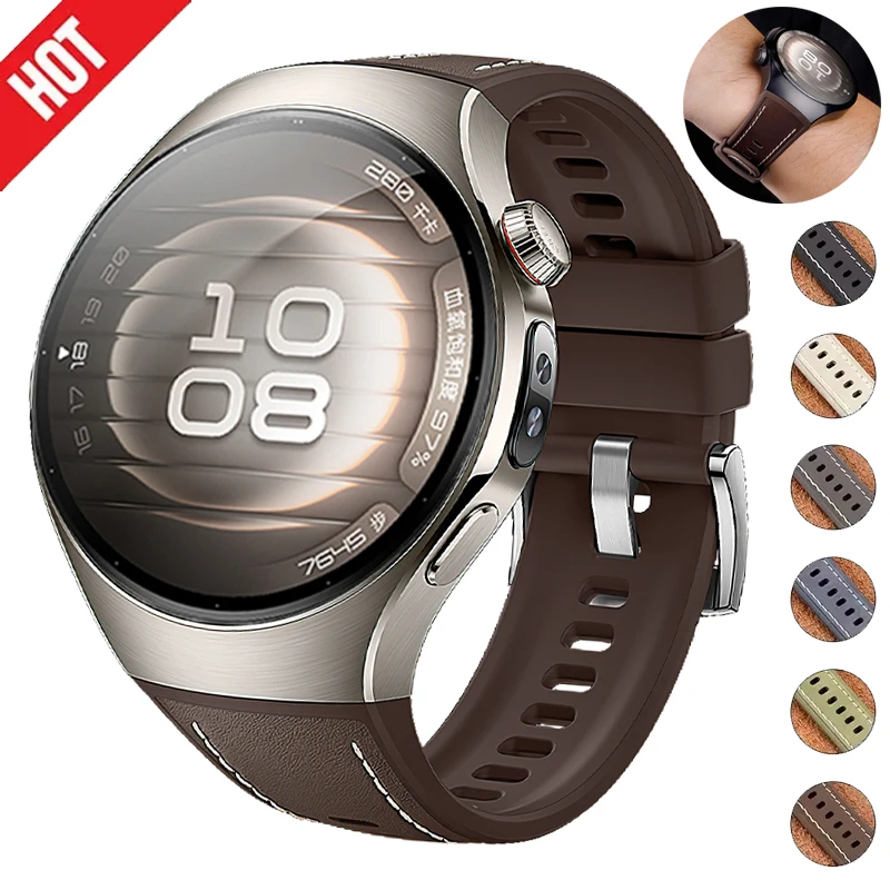 حزام جلد فاخر لساعات Huawei Watch 5