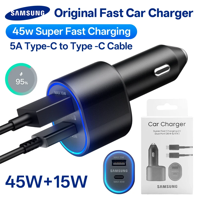 Samsung 45W Fast Car Charger Type-C