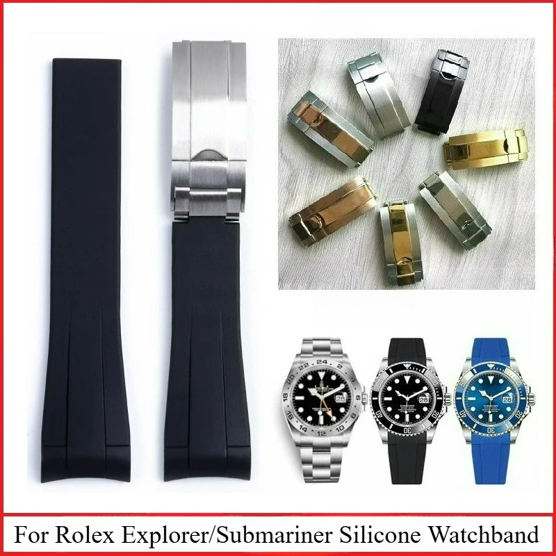 Versatile Silicone Watch Strap for Rolex