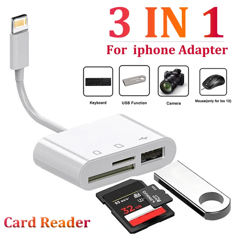 3 in 1 OTG Card Reader Adapter