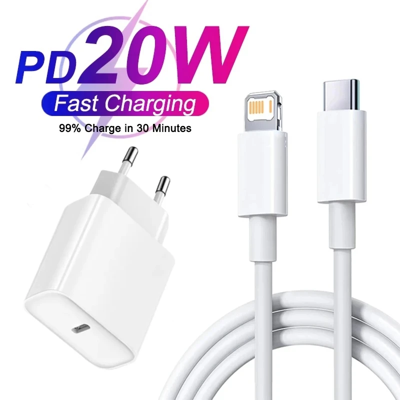 PD 20W Fast Charger with Type C Cable