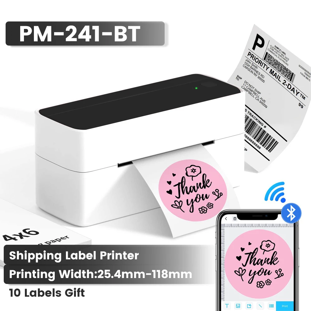 طابعة ملصقات بلوتوث Phomemo 241