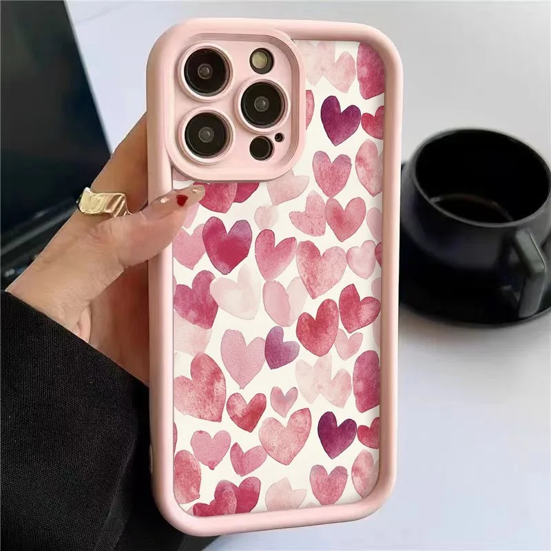 Colorful Love Patterned Phone Case