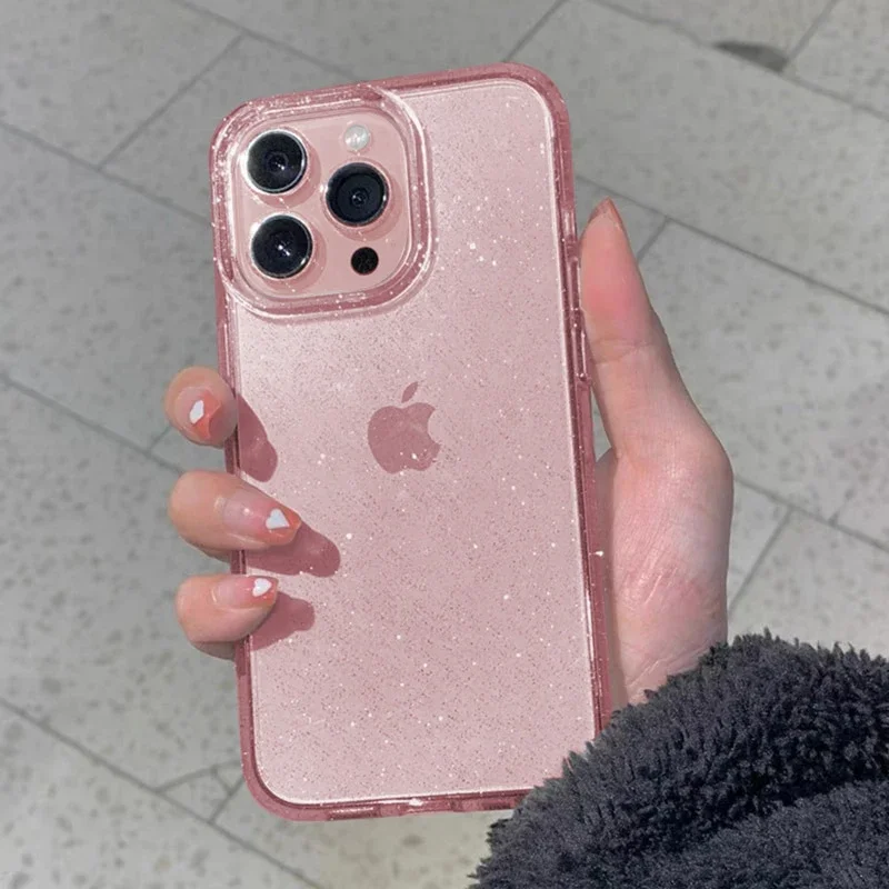 Pink Glitter Soft Case for iPhone
