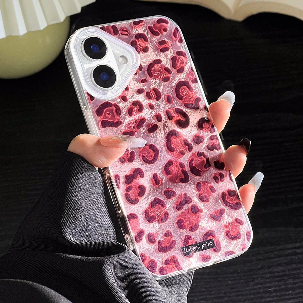 Stylish Pink Leopard Print Phone Case