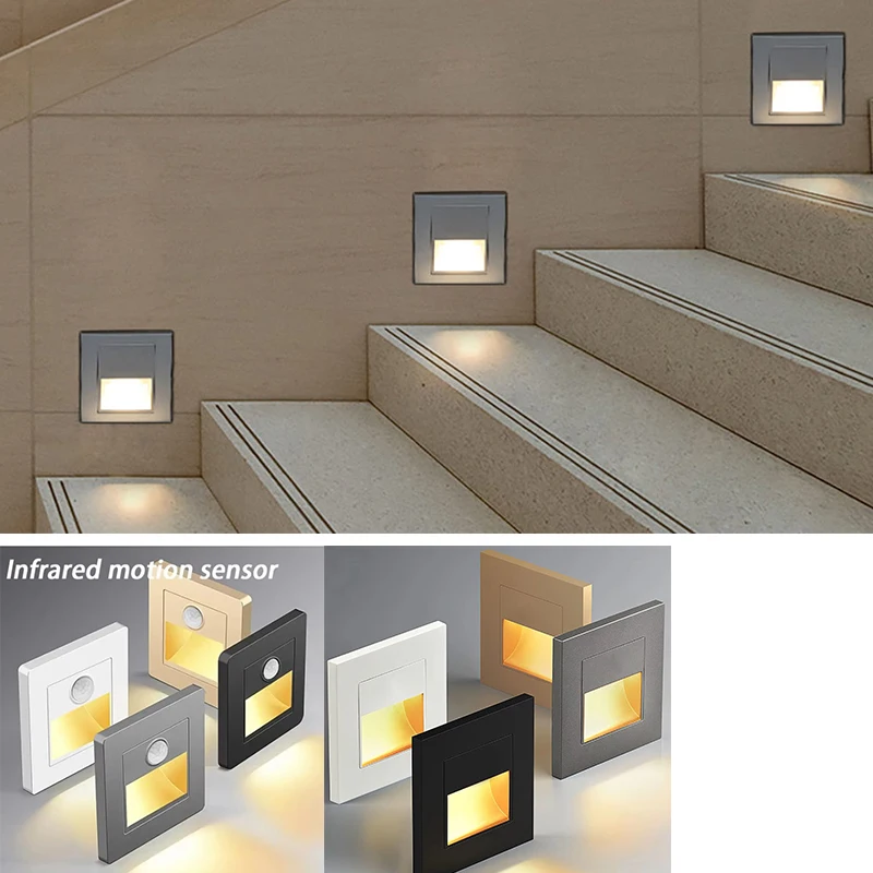 كاشف حركة مع أضواء LED عصري