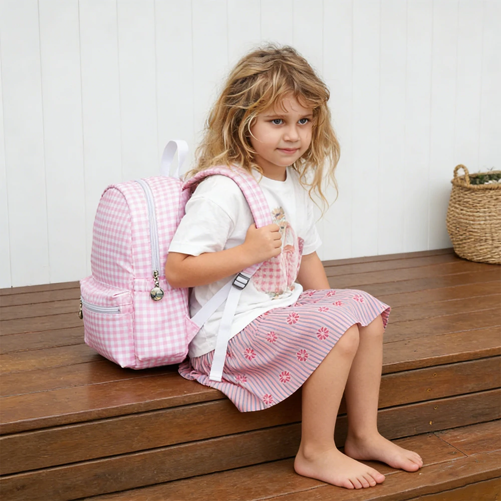 Waterproof Plaid School Backpack Unisex