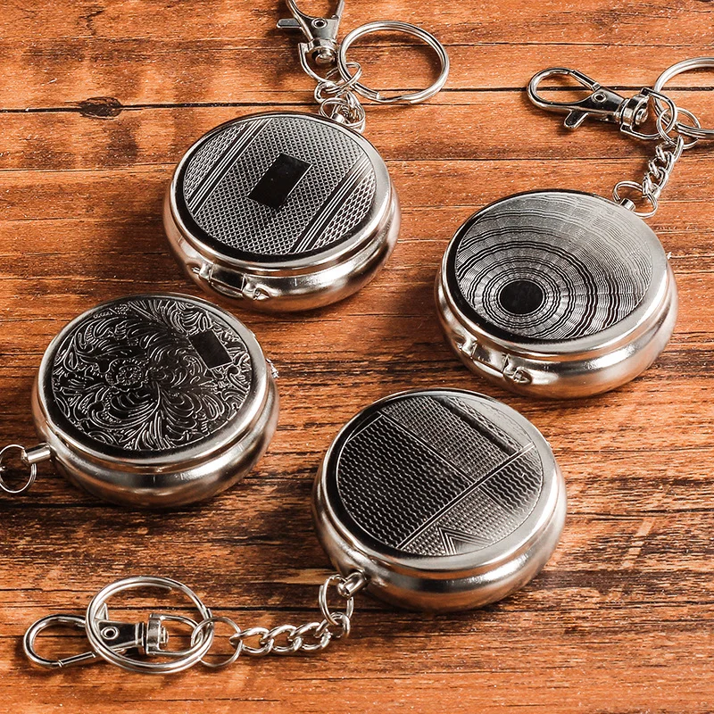 Portable Car Cigarette Ashtray with Keychain