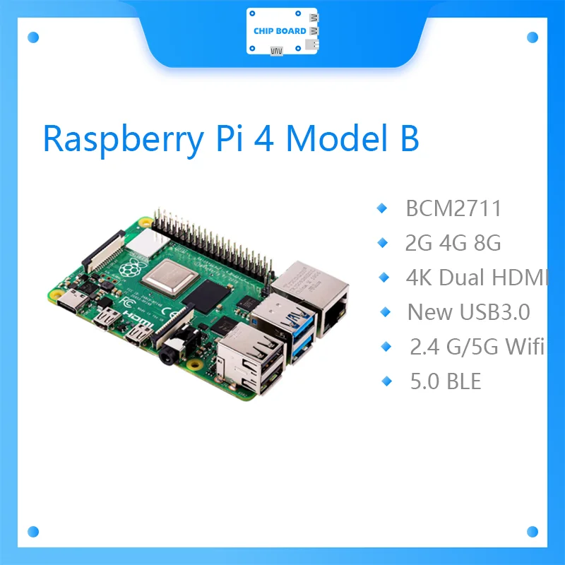 مجموعة لوحة Raspberry Pi 4 الأصلية
