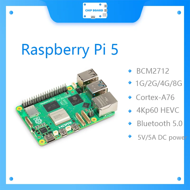 لوحة Raspberry Pi 5 الأصلية للبرمجة