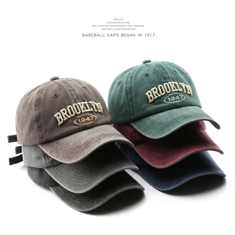 Retro Brooklyn Letter Baseball Cap