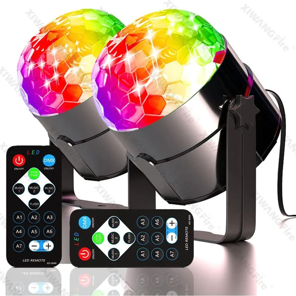ضوء ديسكو LED RGB مع تحكم صوتي