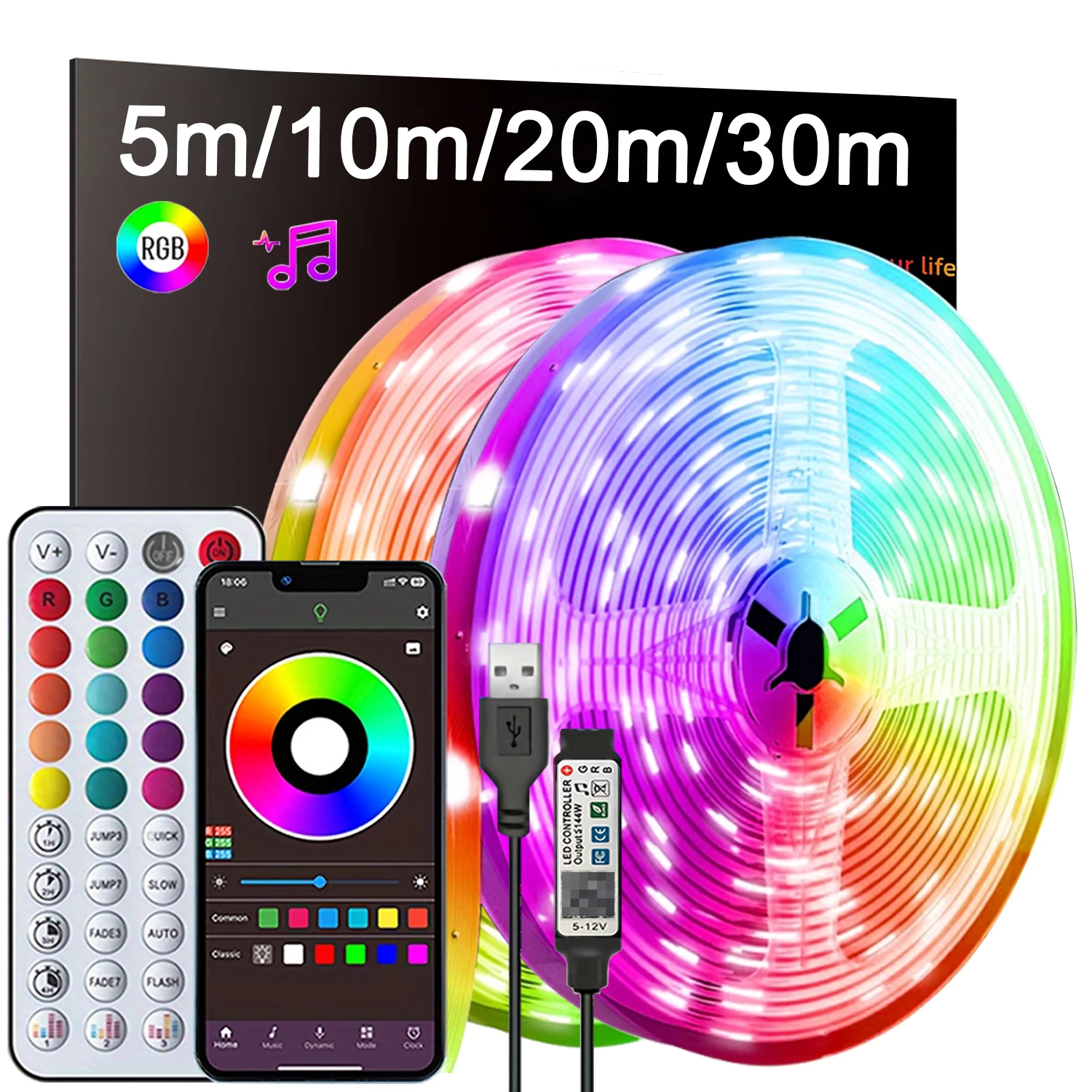 RGB LED Strip Lights for Home Decor