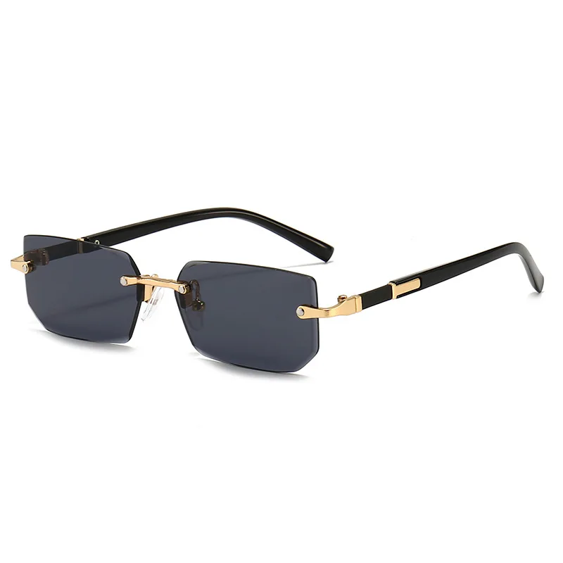 Trendy Rimless Rectangle Sunglasses