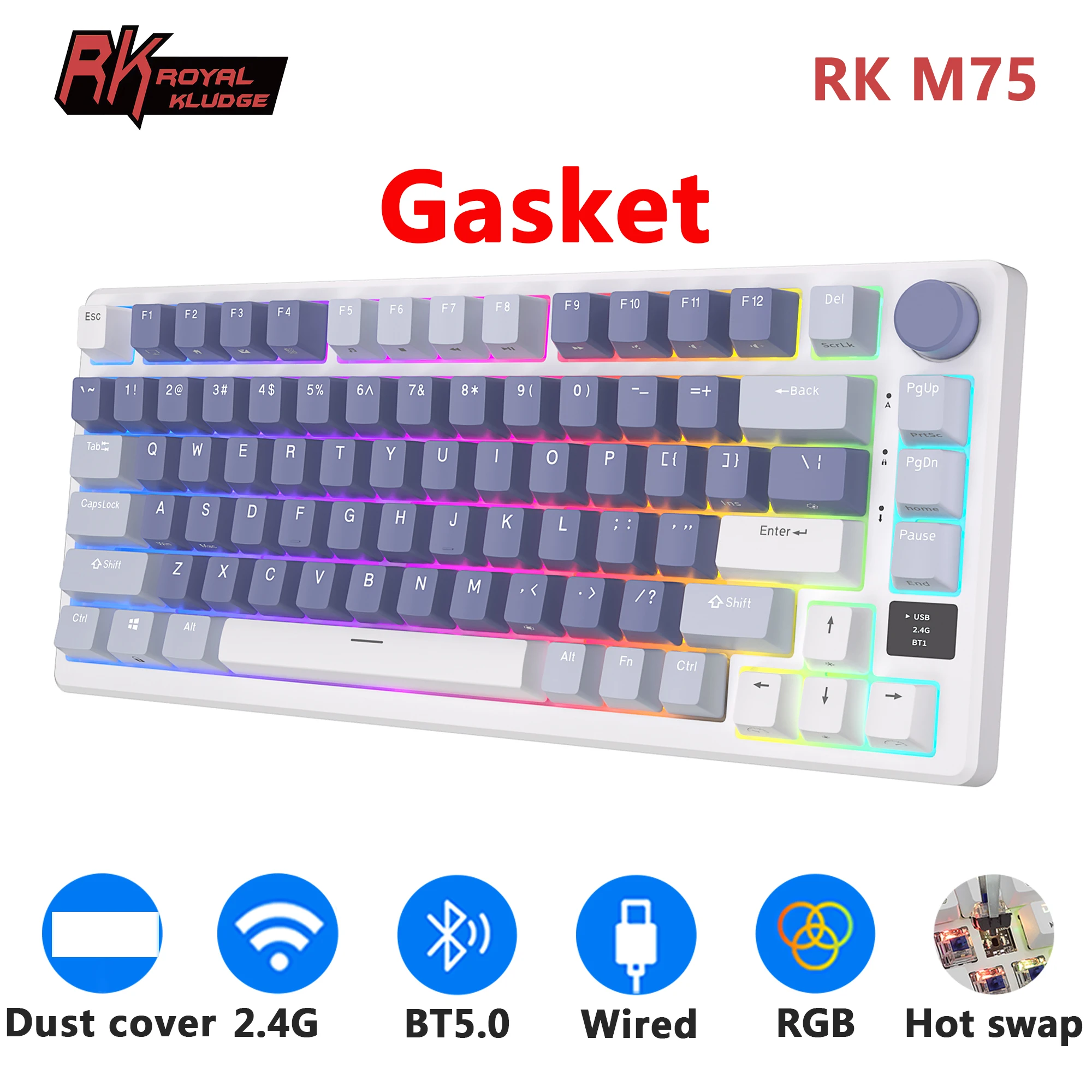 لوحة مفاتيح ميكانيكية RK ROYAL KLUDGE M75