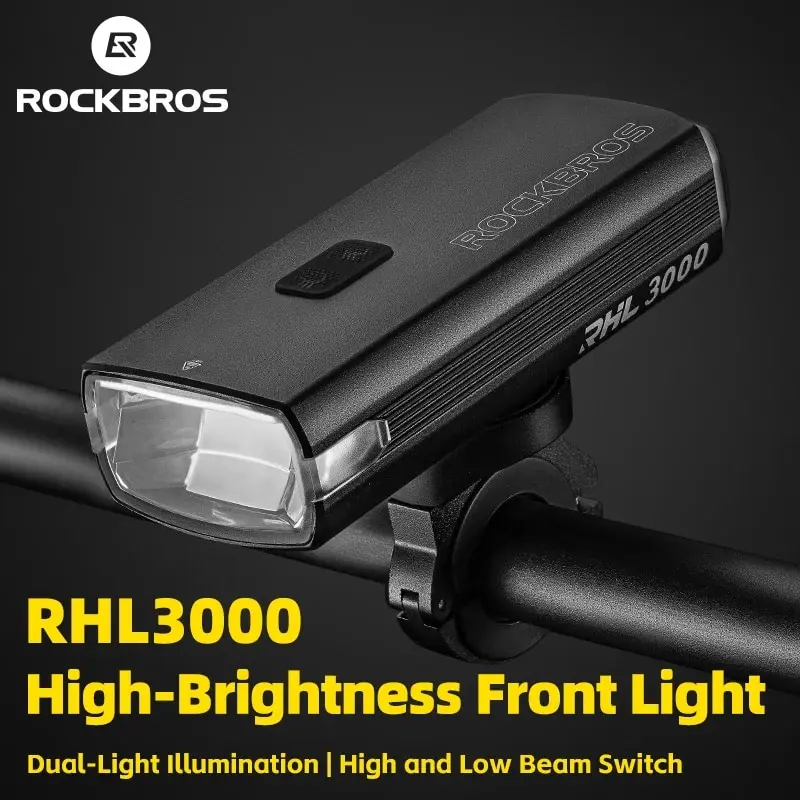 مصباح شحن دراجة ROCKBROS 3000 لومن