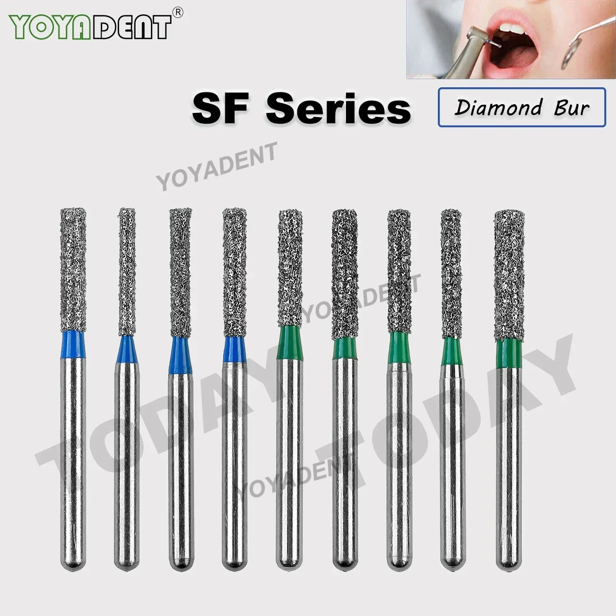 10pcs SF Type Dental Diamond Burs
