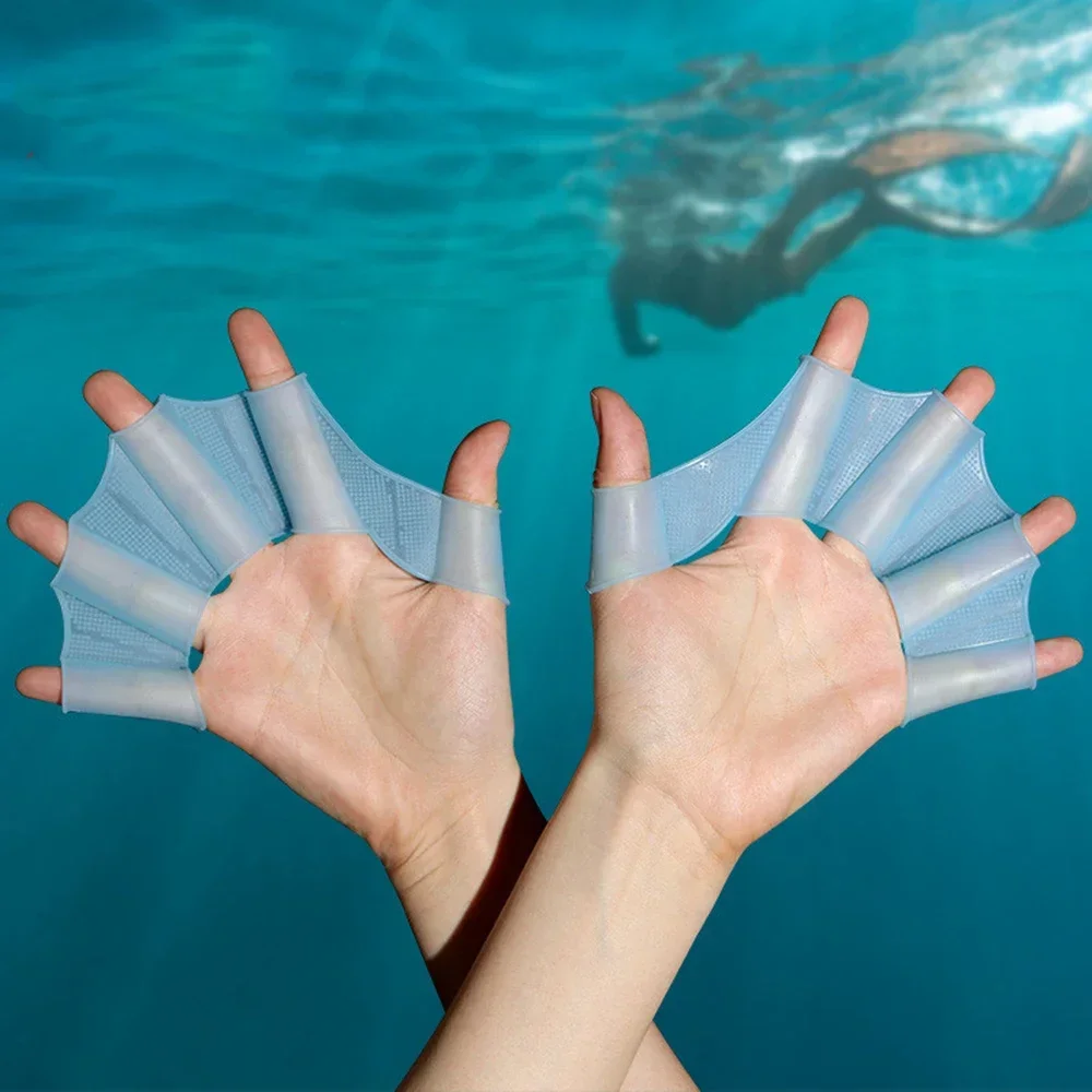Webbed Swim Gloves for Training and Fitness